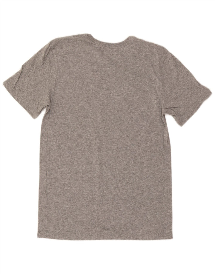 Nike Herren-T-Shirt mit Grafik, Größe S, grau gefleckte Baumwolle