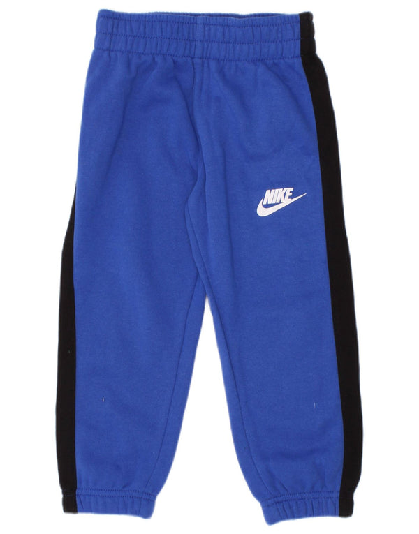 Nike Trainingshose für Jungen, Jogger, 2–3 Jahre, blaue Farbblock-Baumwolle