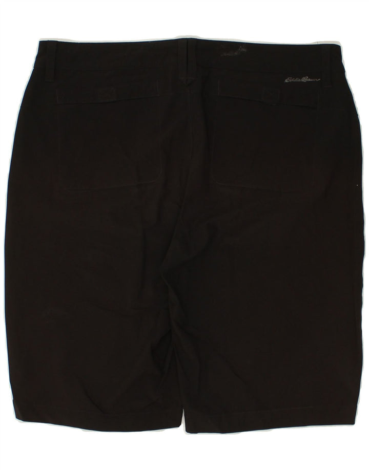 EDDIE BAUER Womens Casual Shorts US 10 Large W32 Black Polyester | Vintage Eddie Bauer | Thrift | Second-Hand Eddie Bauer | Used Clothing | Messina Hembry 