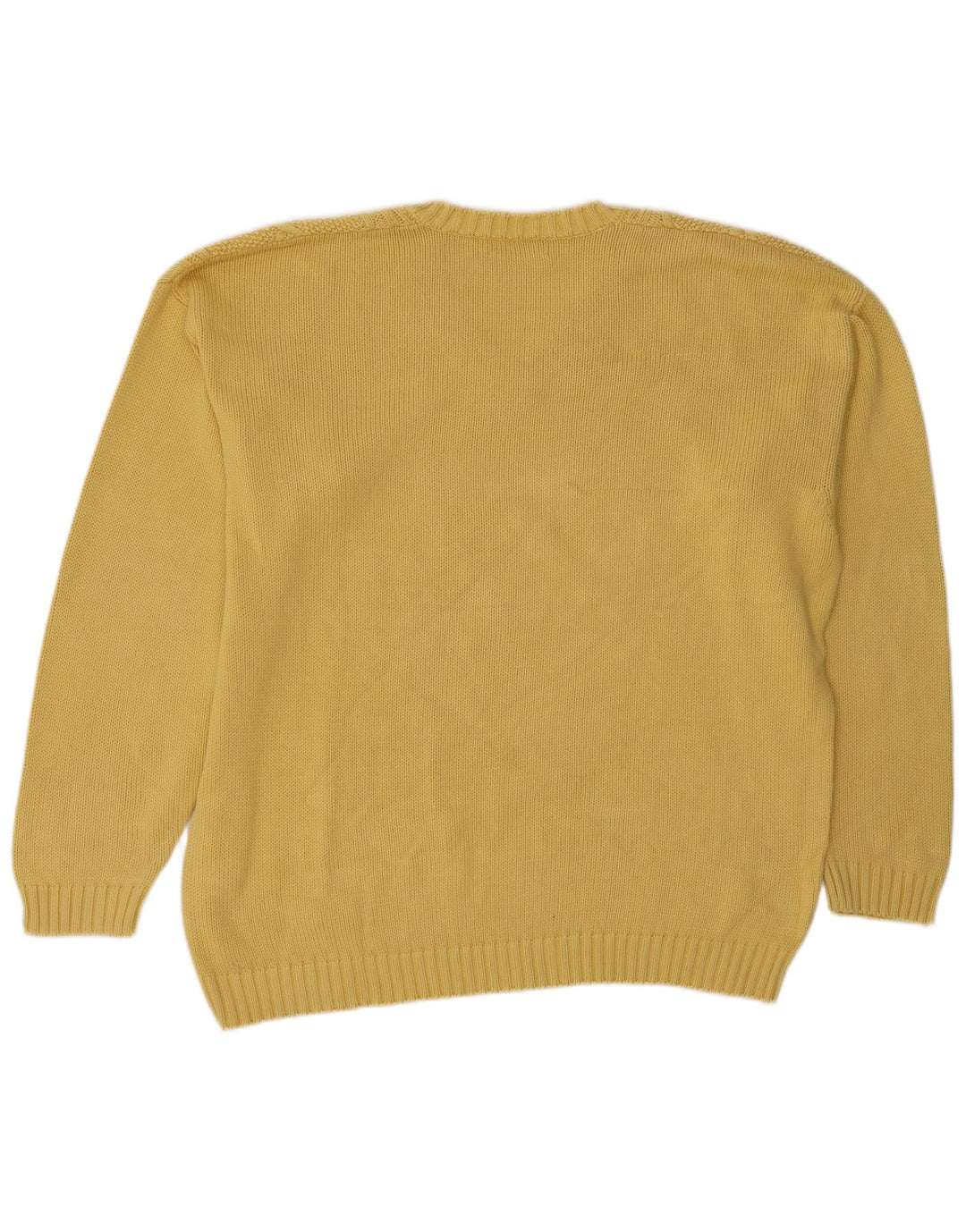 Stefanel Herren-Pullover mit V-Ausschnitt, XL, Gelb