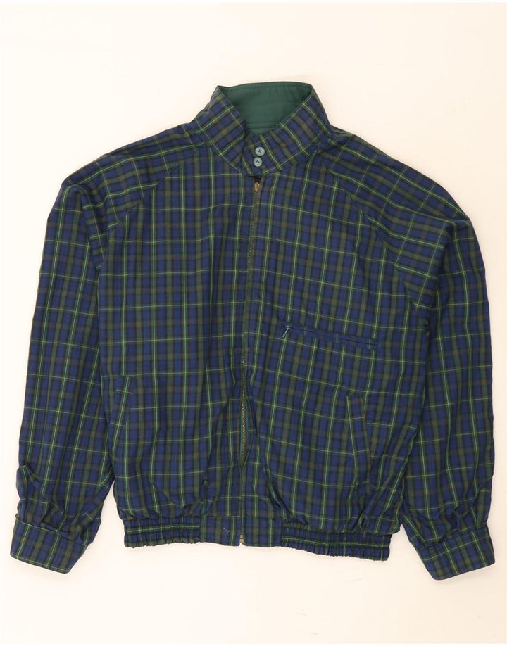 Vintage Herren Wendejacke UK 38 Mittelgrünes Polyester