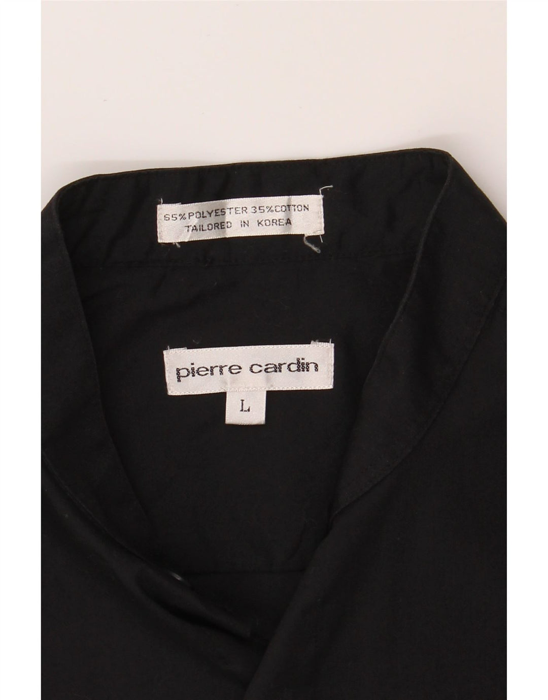 PIERRE CARDIN Mens Shirt Large Black Polyester Vintage Pierre Cardin and Second-Hand Pierre Cardin from Messina Hembry 