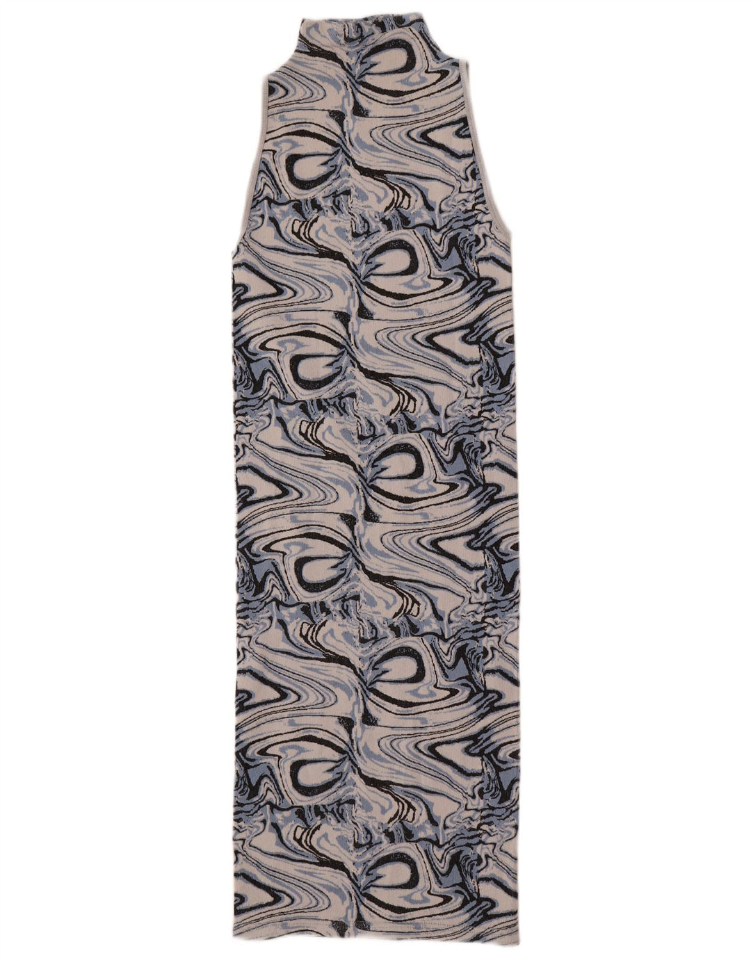 Zara Womens Abstract Pattern Ärmelloses, figurbetontes Kleid UK 4 XS Mehrfarbig