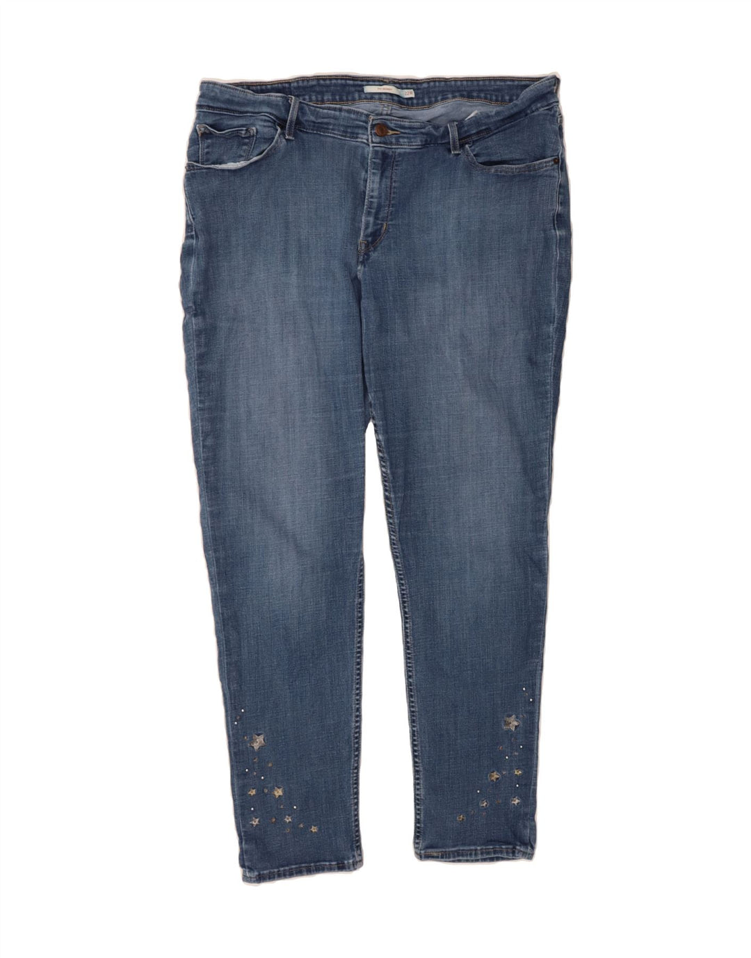 LEVI'S Womens 711 Skinny Jeans W44 L30 Blue Vintage Levi's and Second-Hand Levi's from Messina Hembry 