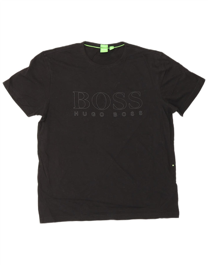 HUGO BOSS Herren Modern Fit Graphic T-Shirt Top Large Schwarz