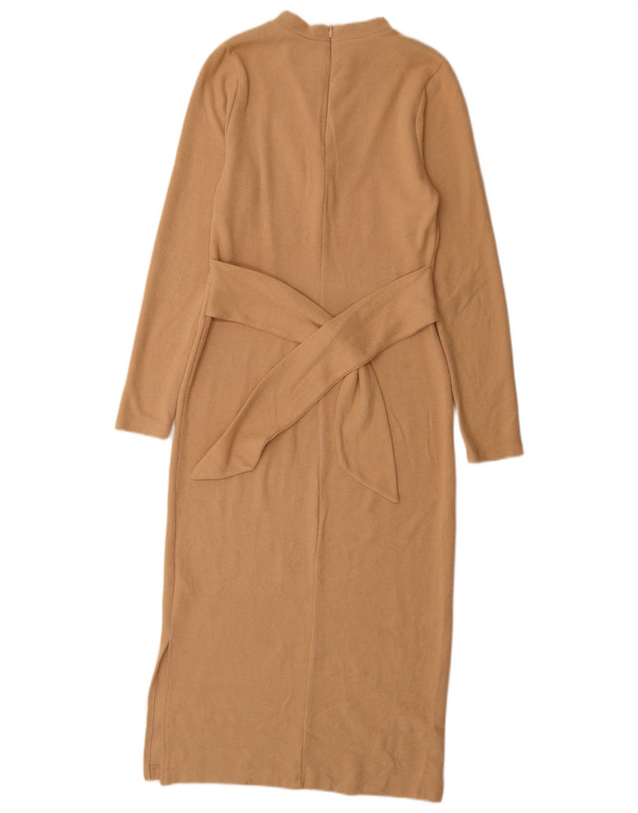 Marks & Spencer Langarm-Pulloverkleid für Damen, Gr. 8, Beige, Polyester