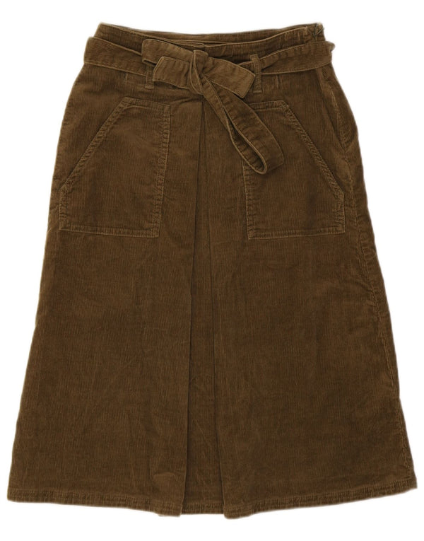 Tommy Hilfiger Damen Cordrock US 4 Small W25 Khaki Baumwolle