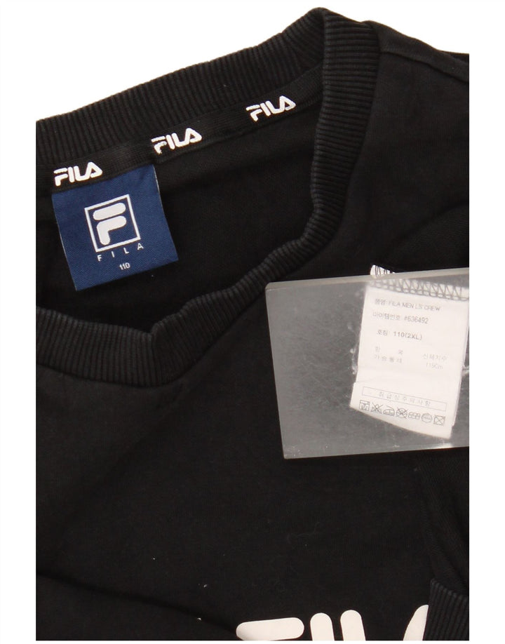 Fila Herren Grafik Sweatshirt Pullover 2XL Schwarz