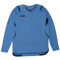 Umbro Herren-Top, langärmelig, klein, blau, Farbblock-Polyester