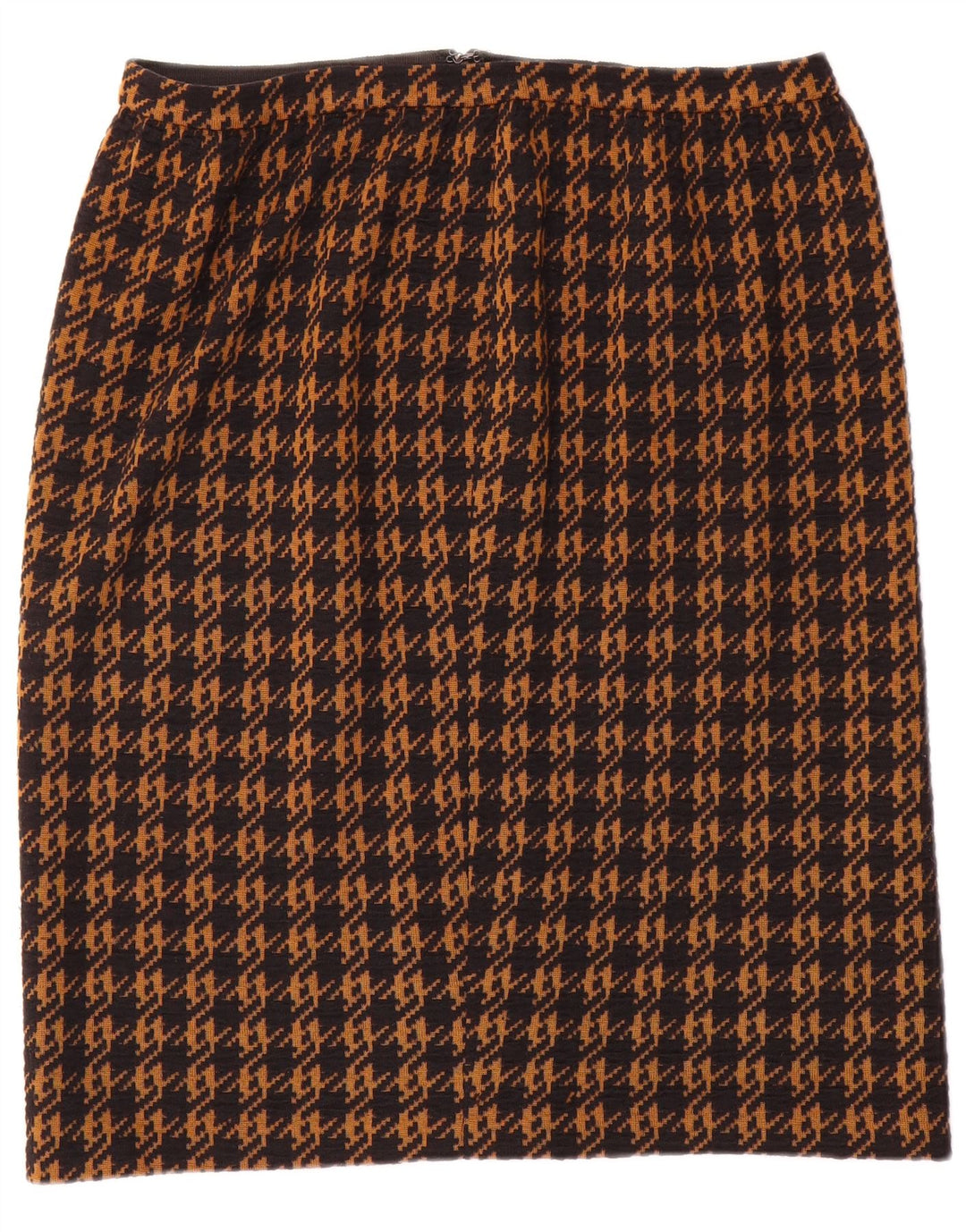 Vintage Damen Gerader Rock W32 Großer brauner Hahnentritt