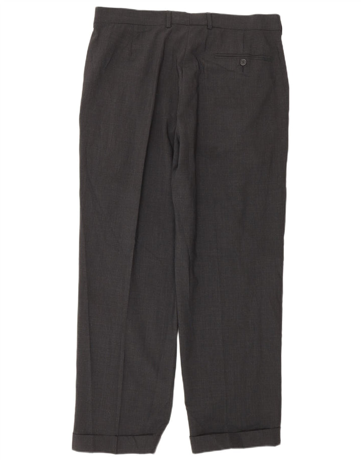 Maßgeschneiderte Herren-Anzughose von Marks & Spencer, W34, L29, grau, Polyester