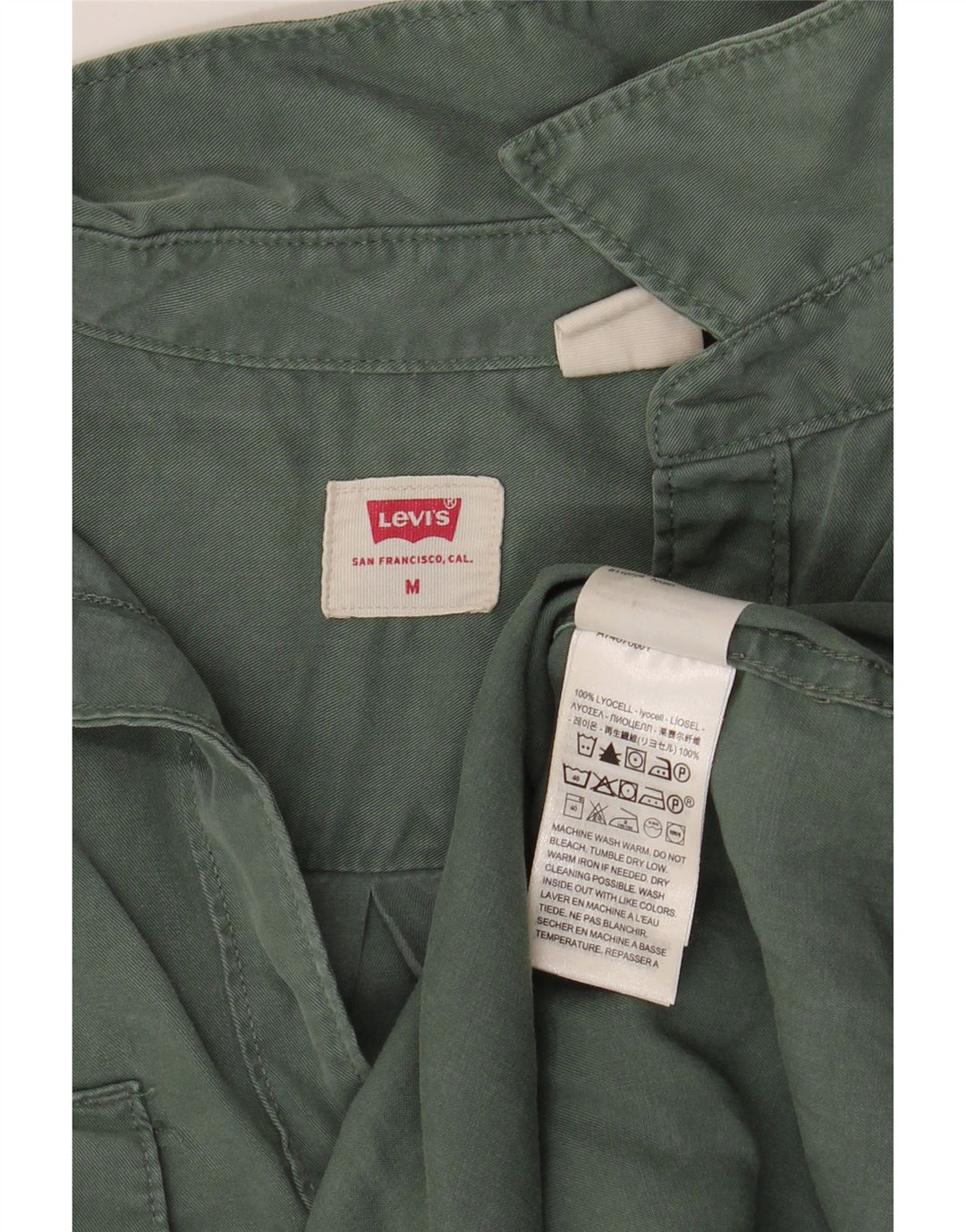 LEVI'S Damen-Hemd UK 14 Mittelgrünes Lyocell