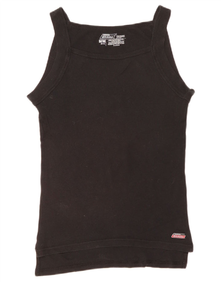 Dickies Damen Slim Vest Top UK 12 Mittelschwarze Baumwolle
