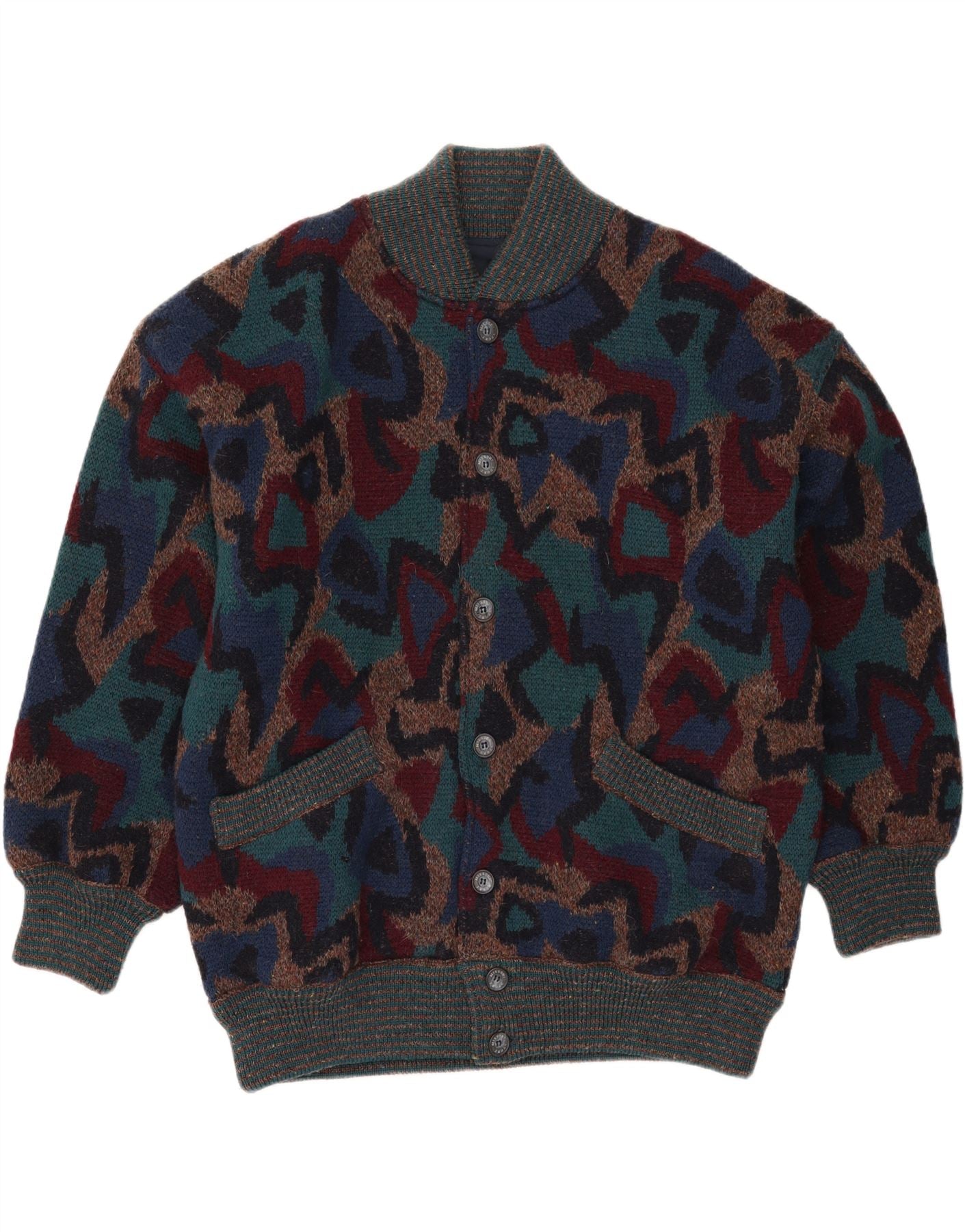 MISSONI SPORTS Mens Knit Reversible Jacket UK 38 Medium Multicoloured Vintage Missoni Sports and Second-Hand Missoni Sports from Messina Hembry 