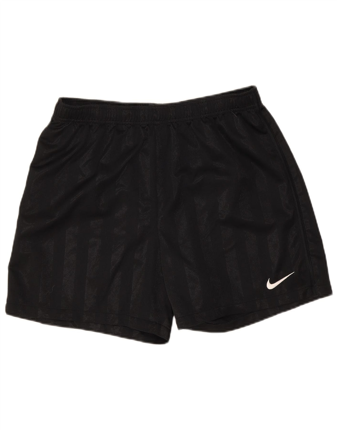 Nike Herren-Sportshorts, mittelgroß, schwarz gestreift, Polyester