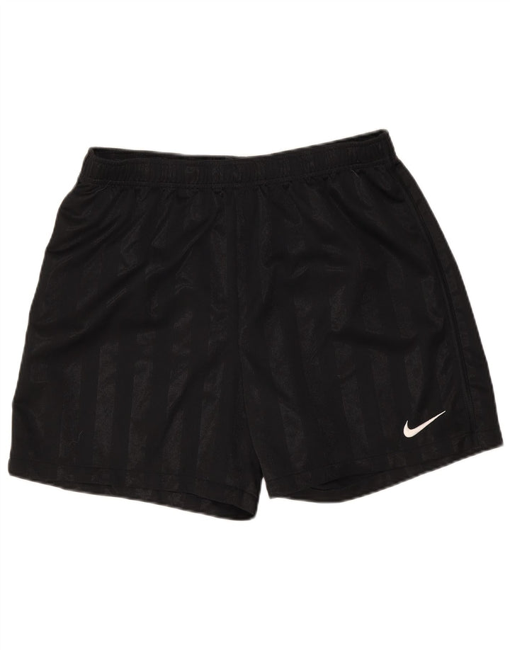 Nike Herren-Sportshorts, mittelgroß, schwarz gestreift, Polyester