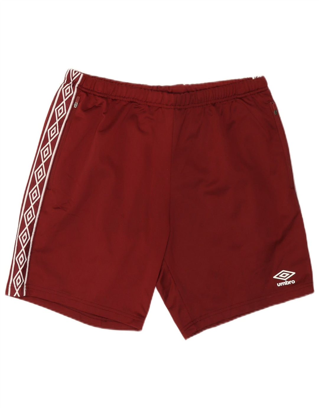 Umbro Herren Graphic Sport Shorts Großes Burgunderrotes Polyester