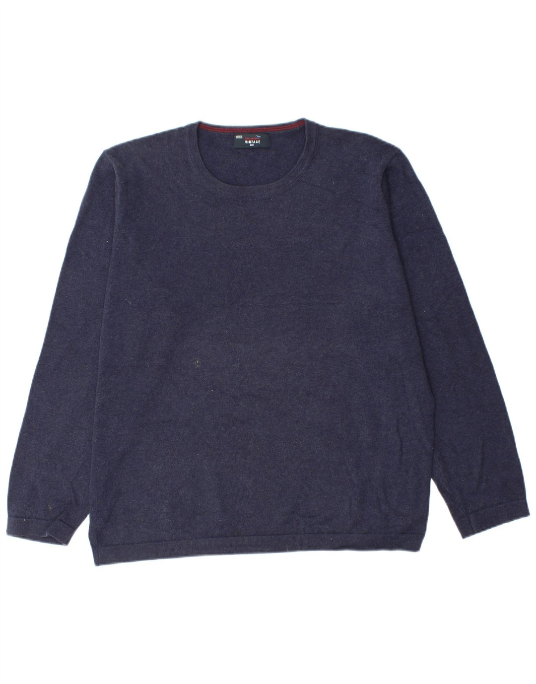 Marks & Spencer Herren Blue Harbour Pullover mit Rundhalsausschnitt, Größe L, Marineblau