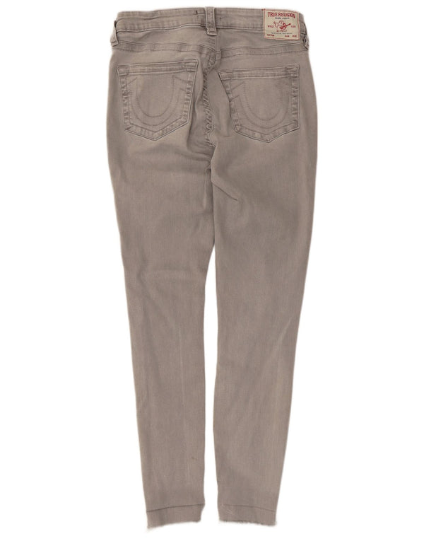 True Religion Damen Jennie Curvy Mid Rise Super Skinny Jeans W30 L28 Grau