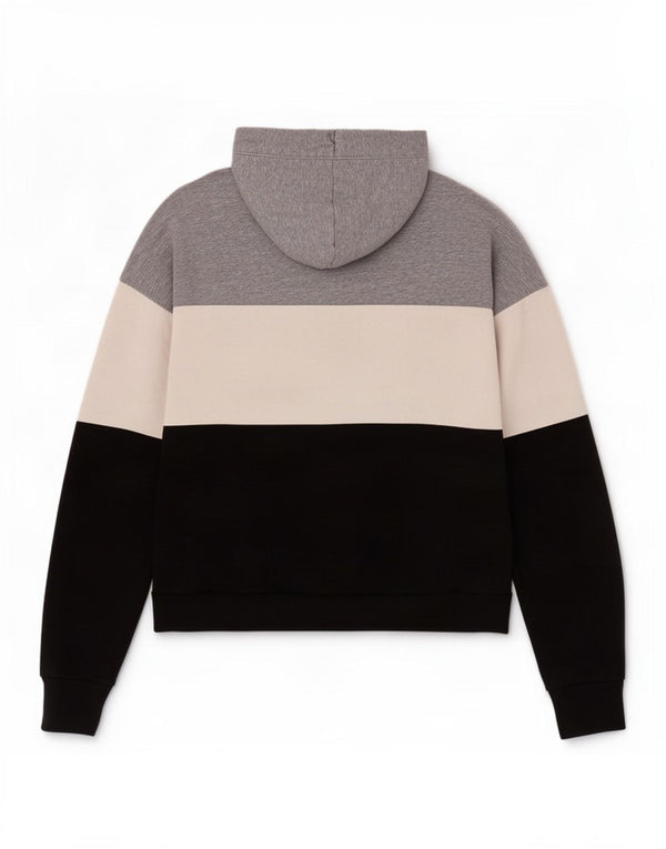 Fred Perry Damen-Kapuzenpullover mit Grafik, UK 10, Größe S, Grau, Farbblock