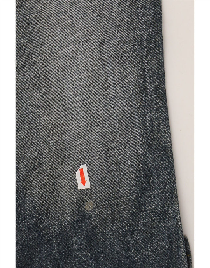 DIESEL Herren Straight Jeans W33 L30 Blaue Baumwolle