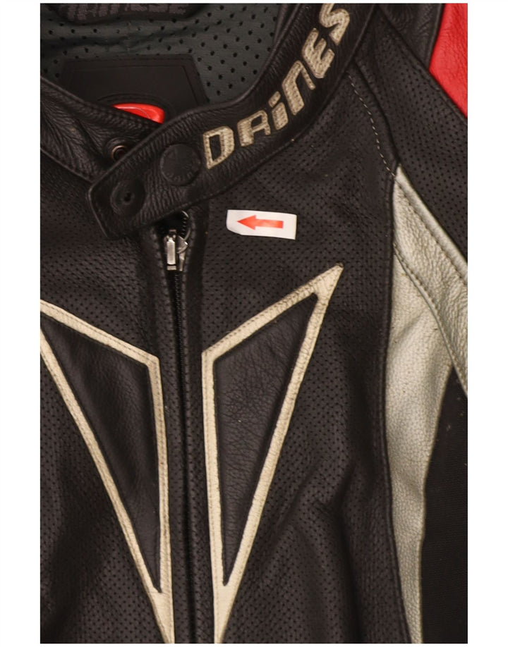 Dainese Herren-Grafik-2-teiliges Set, Größe 50, klein, W34, L28, schwarzer Biker