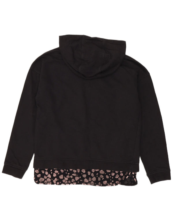 Emporio Armani Damen Kapuzenpullover UK 10 Small Black Animal Print