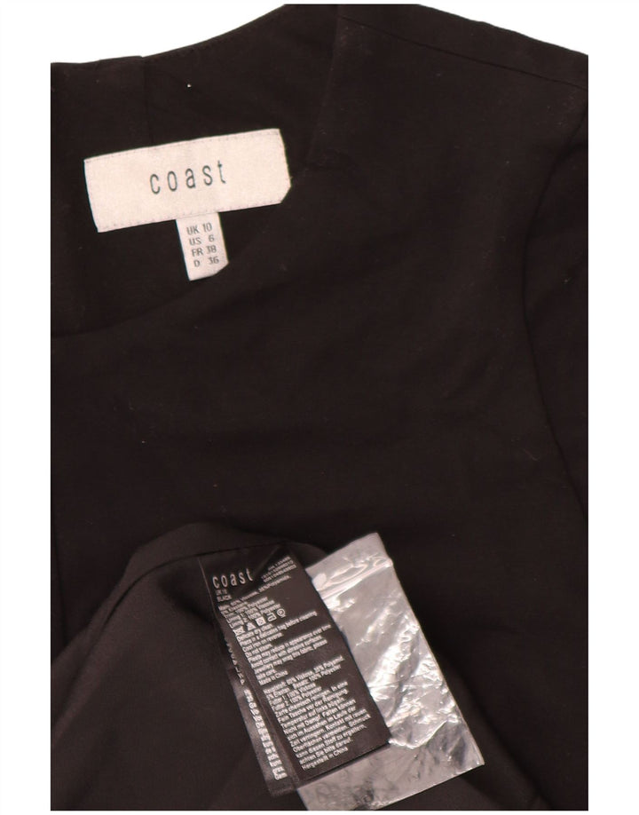 Coast Asymmetrisches Maxikleid für Damen, Größe S, Schwarz, Viskose