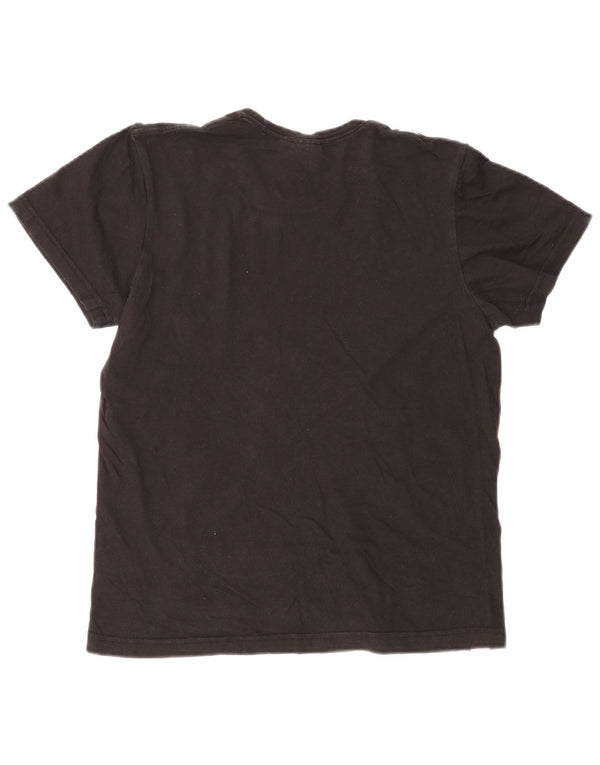 Adidas Damen T-Shirt Top UK 10 Small Schwarz gestreift