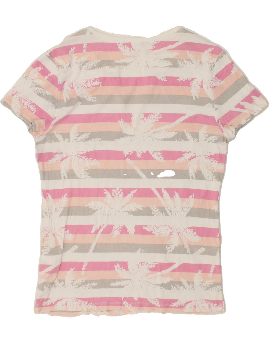 TOMMY HILFIGER Womens Abstract Pattern T-Shirt Top UK 14 Large Pink Vintage Tommy Hilfiger and Second-Hand Tommy Hilfiger from Messina Hembry 