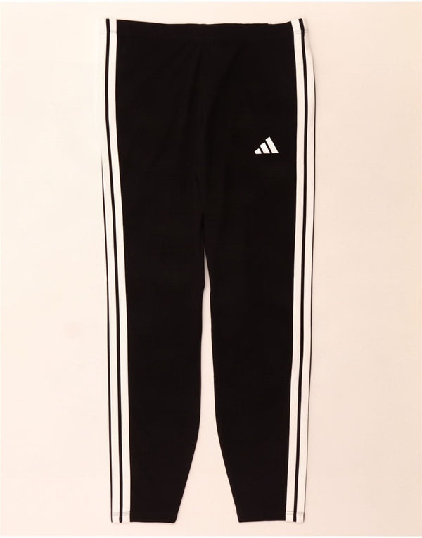 Adidas Damen Leggings UK 20/22 XL Schwarz Baumwolle