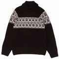 Marks & Spencer Herren-Pullover mit Rollkragen, groß, Schwarz, Fair-Isle-Acryl