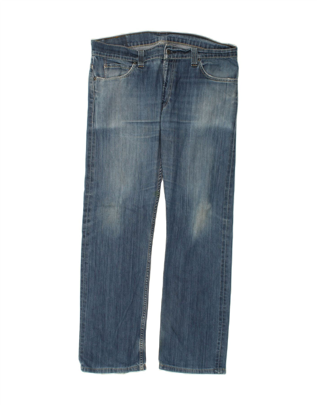 LEVI'S Herren Straight Jeans W38 L32 Blaue Baumwolle