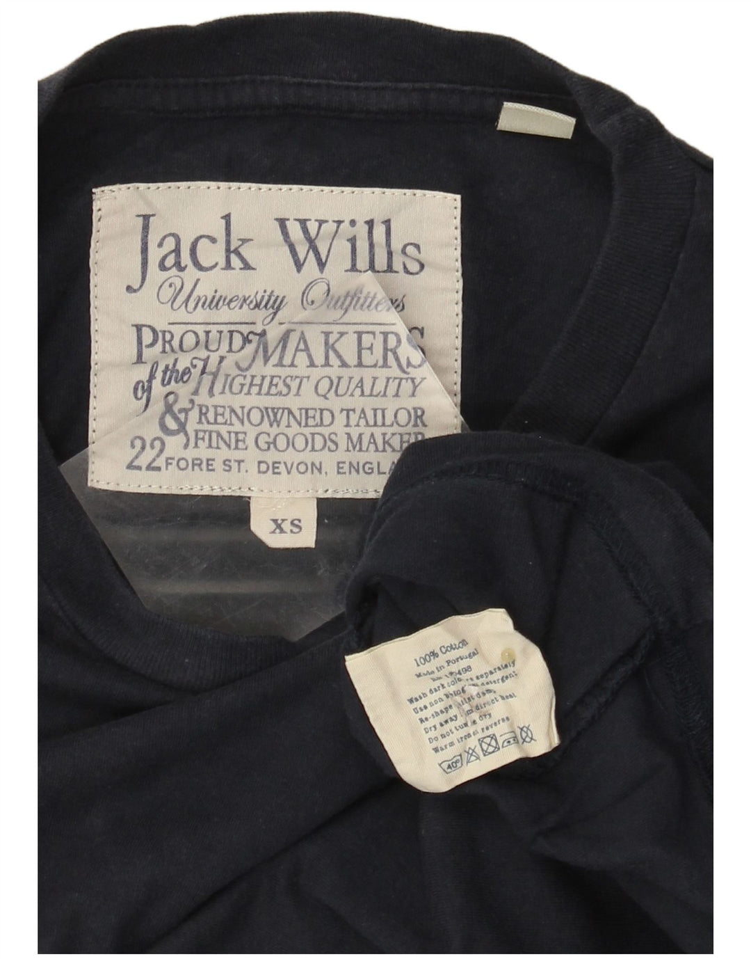 Jack Wills Herren-T-Shirt mit Grafik, XS, Marineblau, Baumwolle