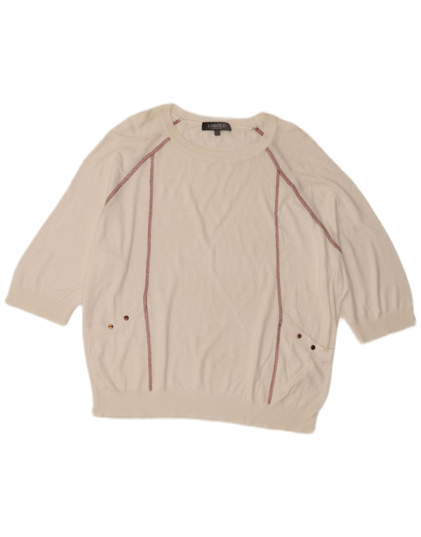 Marks & Spencer Damen-Pullover mit U-Boot-Ausschnitt, Gr. 14, Weiß