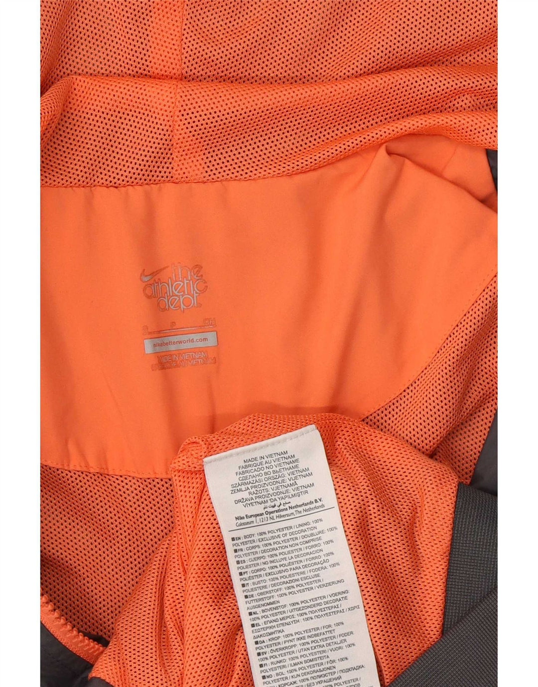 Nike Damen-Regenjacke mit Kapuze, UK 10, Größe S, Grau, Polyester, Sport