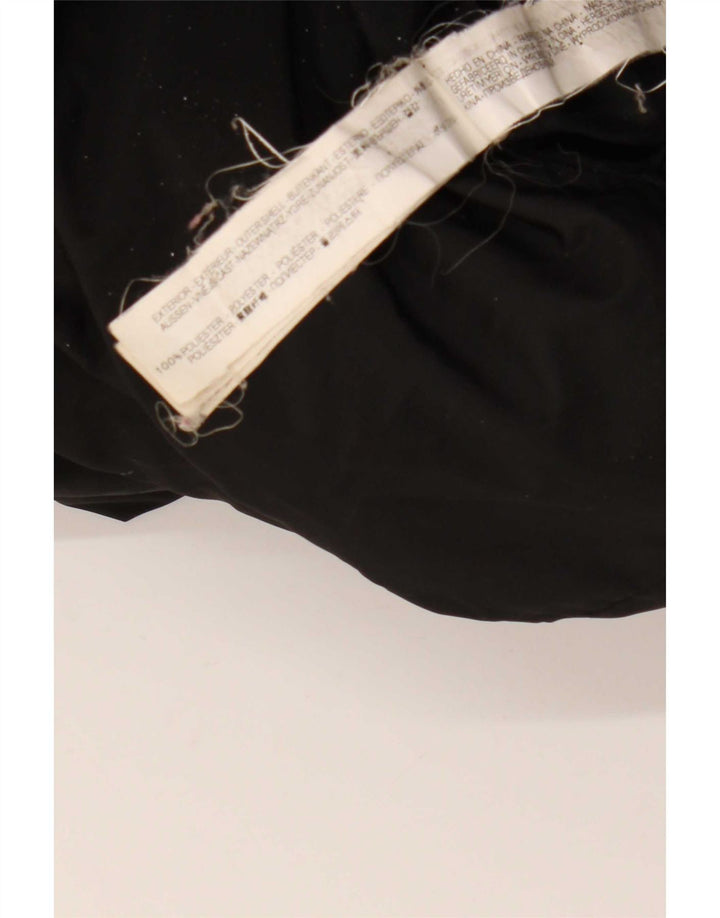 Zara Damen Wattierter Mantel UK 10 Small Schwarz Polyester