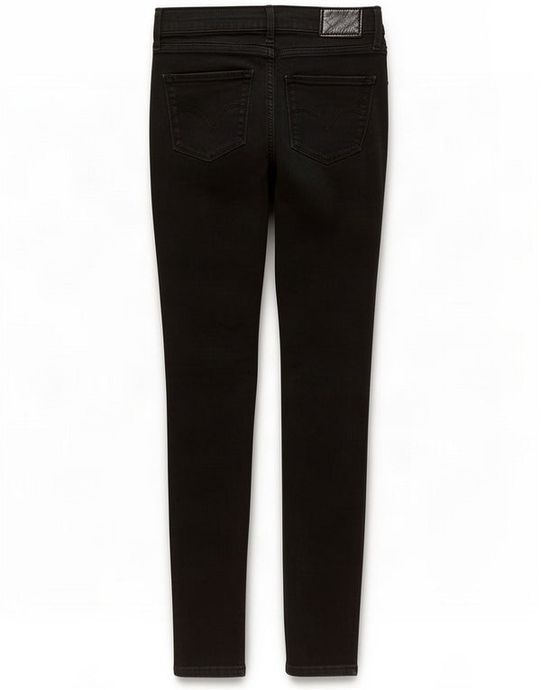 Levi's Damen 721 High Rise Skinny Jeans W27 L30 Schwarze Baumwolle