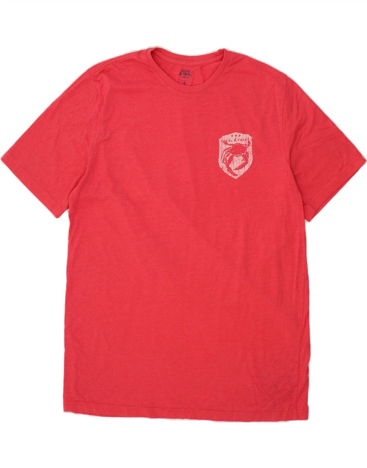 IZOD Mens Tall Graphic T-Shirt Top XL Red Cotton Vintage Izod and Second-Hand Izod from Messina Hembry 