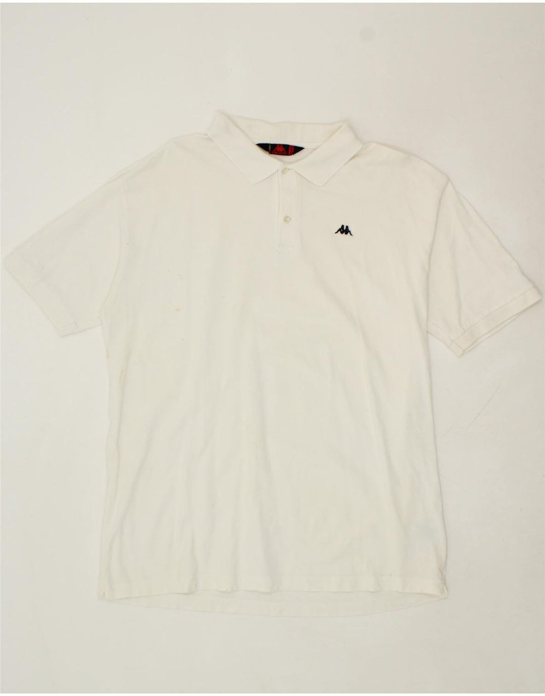 KAPPA Mens Polo Shirt 2XL White Cotton Vintage Kappa and Second-Hand Kappa from Messina Hembry 