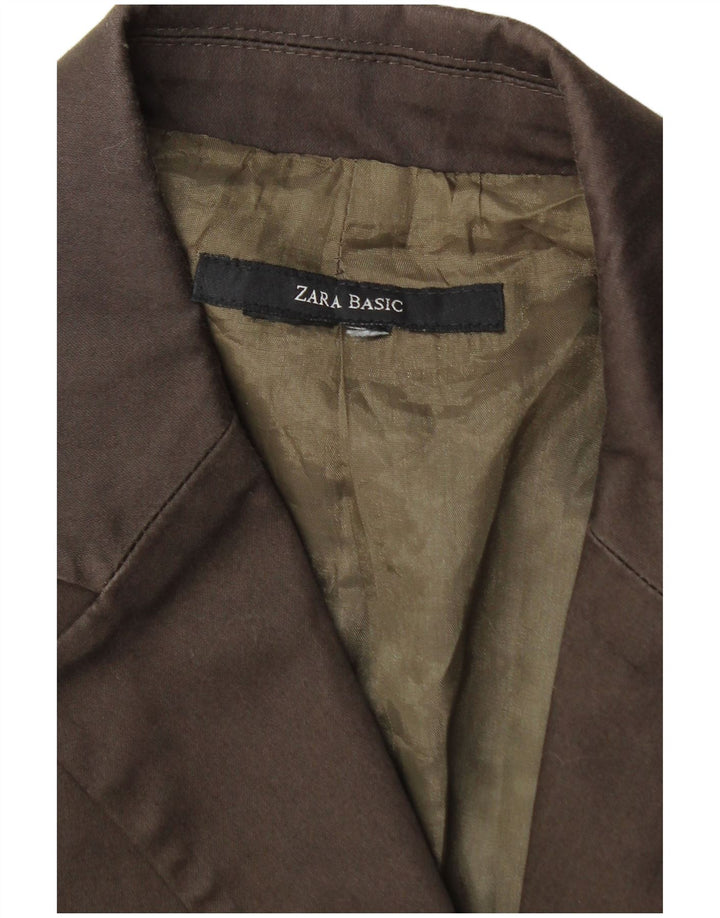 Zara Damen-Blazer mit 1 Knopf, Gr. 8, Braun