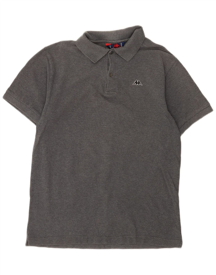 Kappa Herren-Poloshirt, große graue Baumwolle