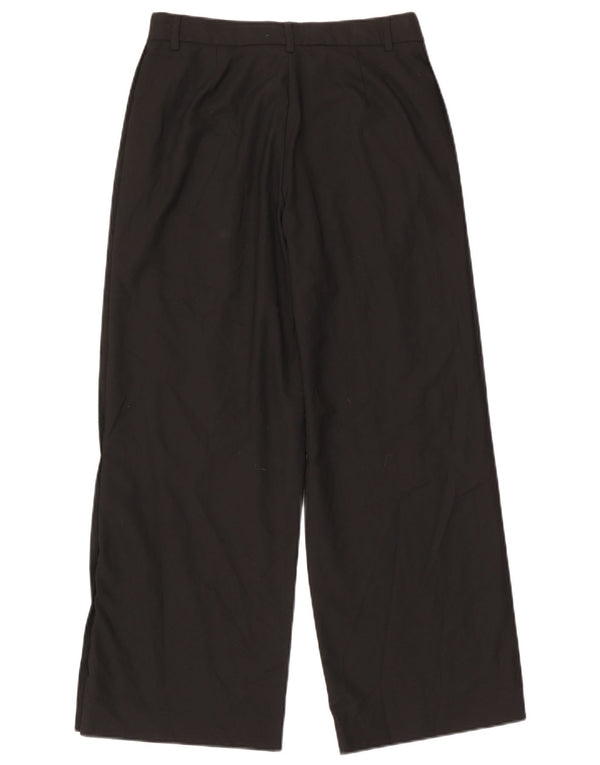 Zara Damen Freizeithose mit weitem Bein, Größe S, W26, L28, Schwarz, Polyester