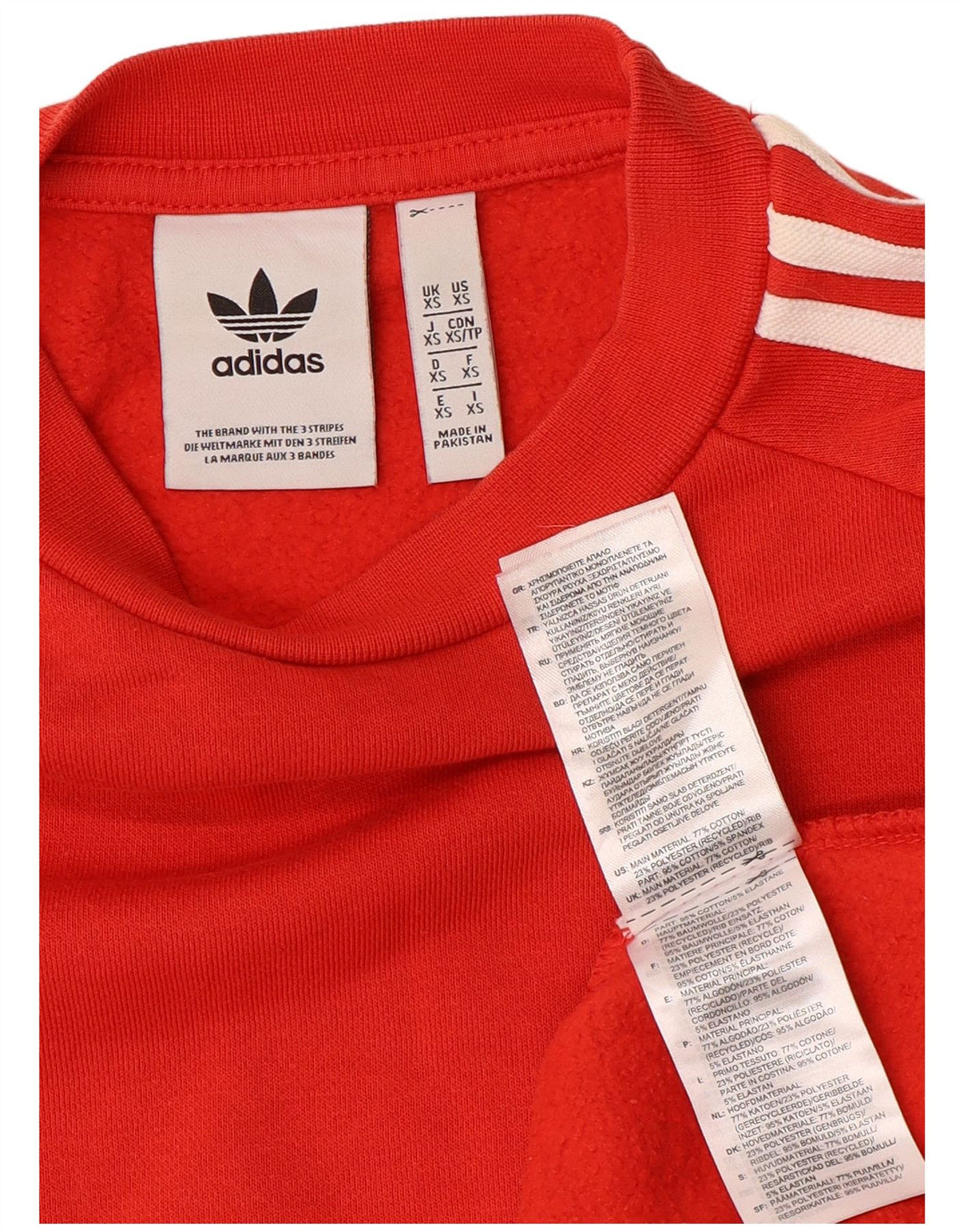 Adidas Herren Sweatshirt Pullover XS Rot Baumwolle
