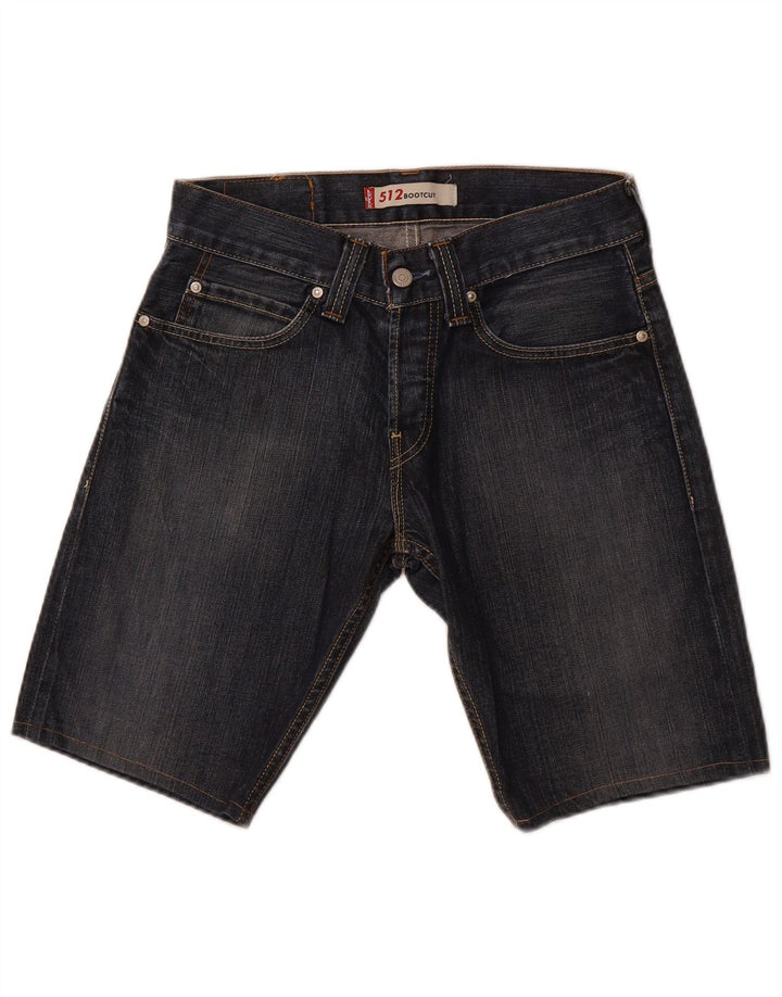 LEVI'S Herren 512 Slim Denim Shorts W29 Small Blaue Baumwolle