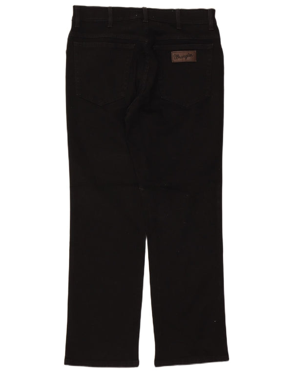 Wrangler Herren Texas Straight Jeans W33 L30 Schwarze Baumwolle