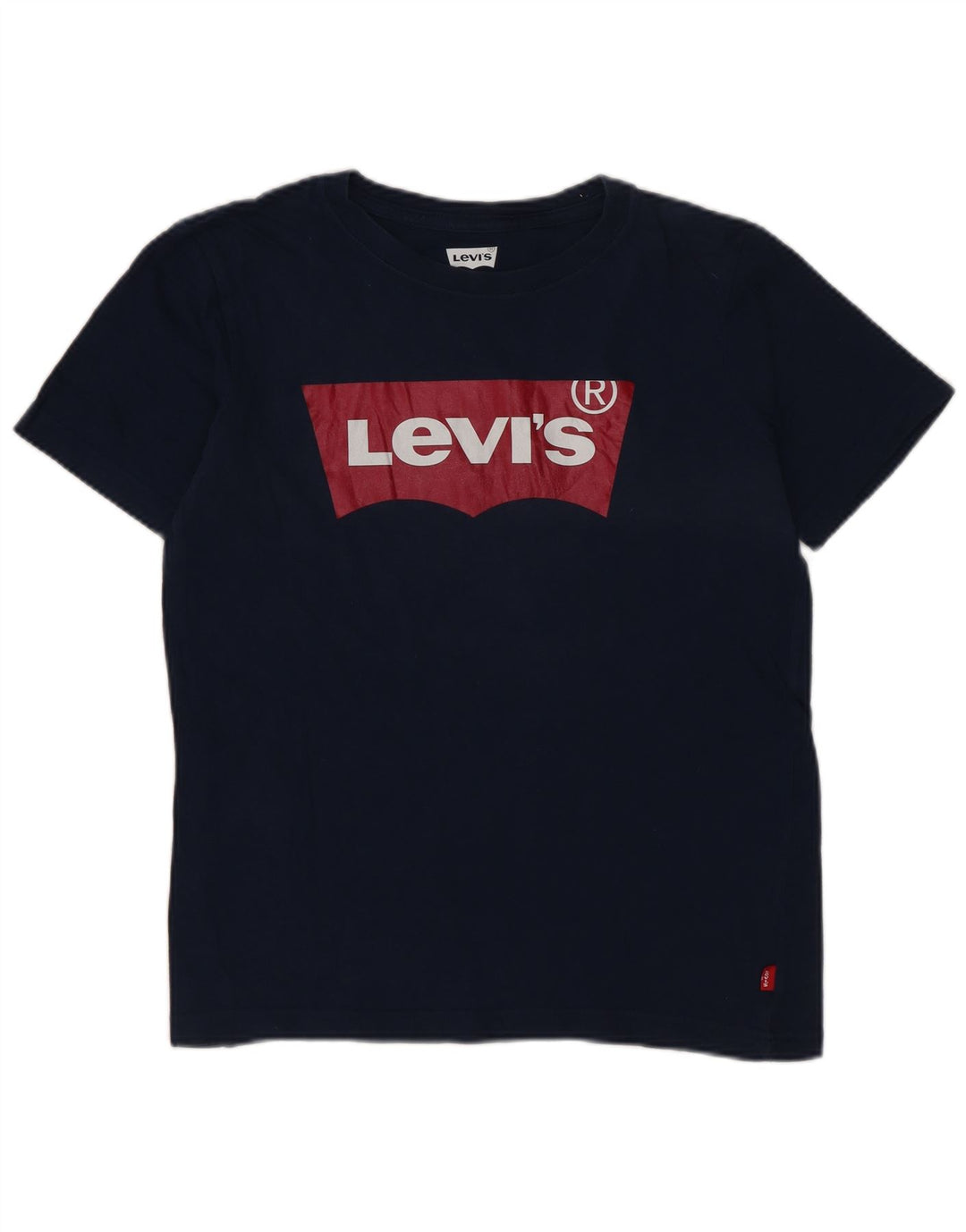 Levi's Jungen-T-Shirt mit Grafik, 9–10 Jahre, marineblaues Logo