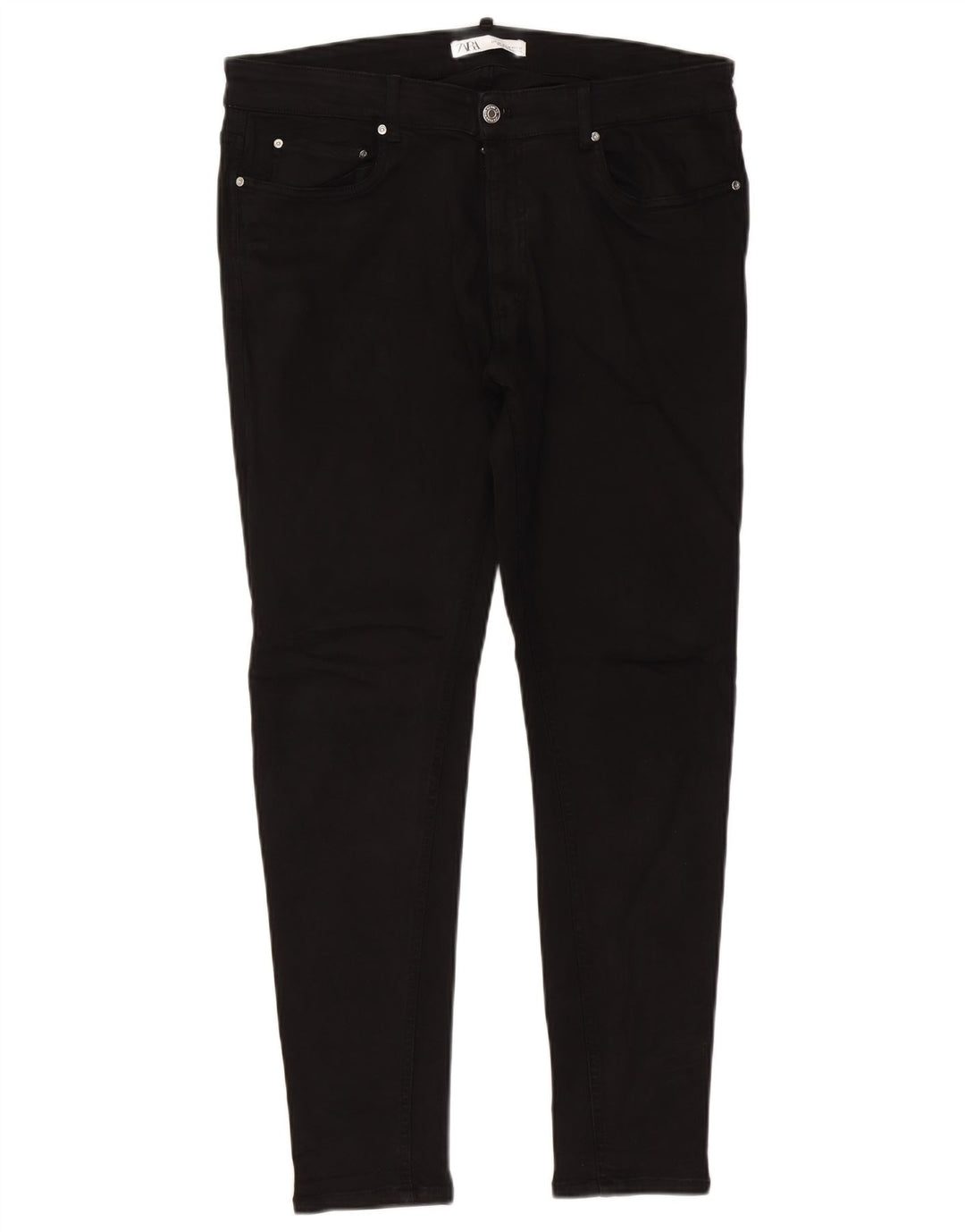 Zara Herren Slim Jeans EU 46 Large W36 L29 Schwarze Baumwolle