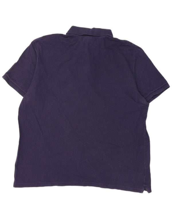 Lacoste Herren Slim Fit Poloshirt Größe 8 3XL Marineblaue Baumwolle