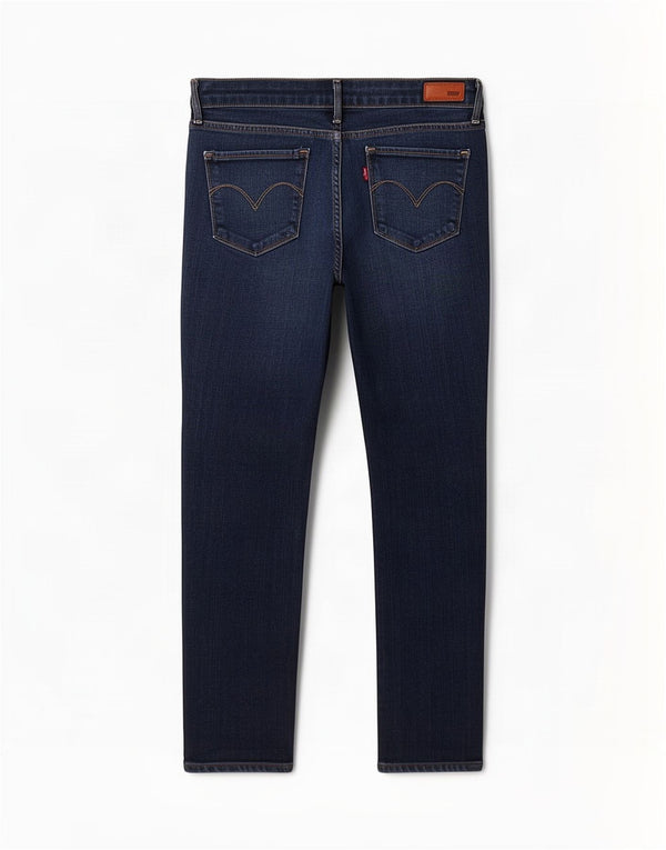 Levi's Womens Demi Curve Modern Rise Crop Skinny Jeans W28 L24 Navy Blue